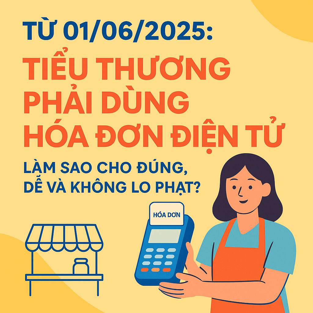 Từ 01/06/2025: Tiểu thương phải dùng hóa đơn điện tử – Làm sao cho đúng, dễ và không lo phạt?